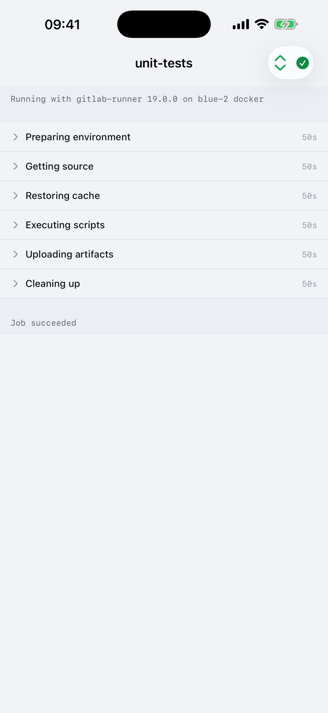 Live-tailing job log